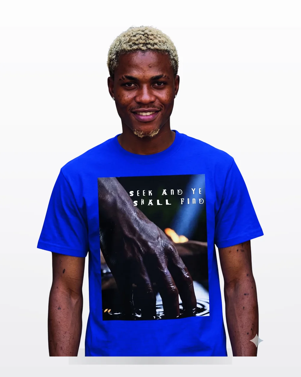 "Seek And Ye Shall Find" Graphic Round-Neck Tee